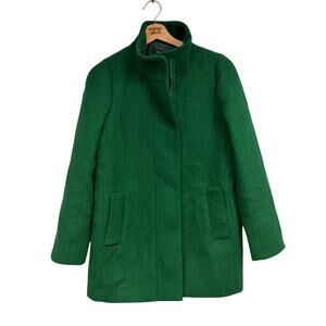 J. Crew New City Coat in Alpine Meadow Green Women's Size 2 EUC Wool Coat